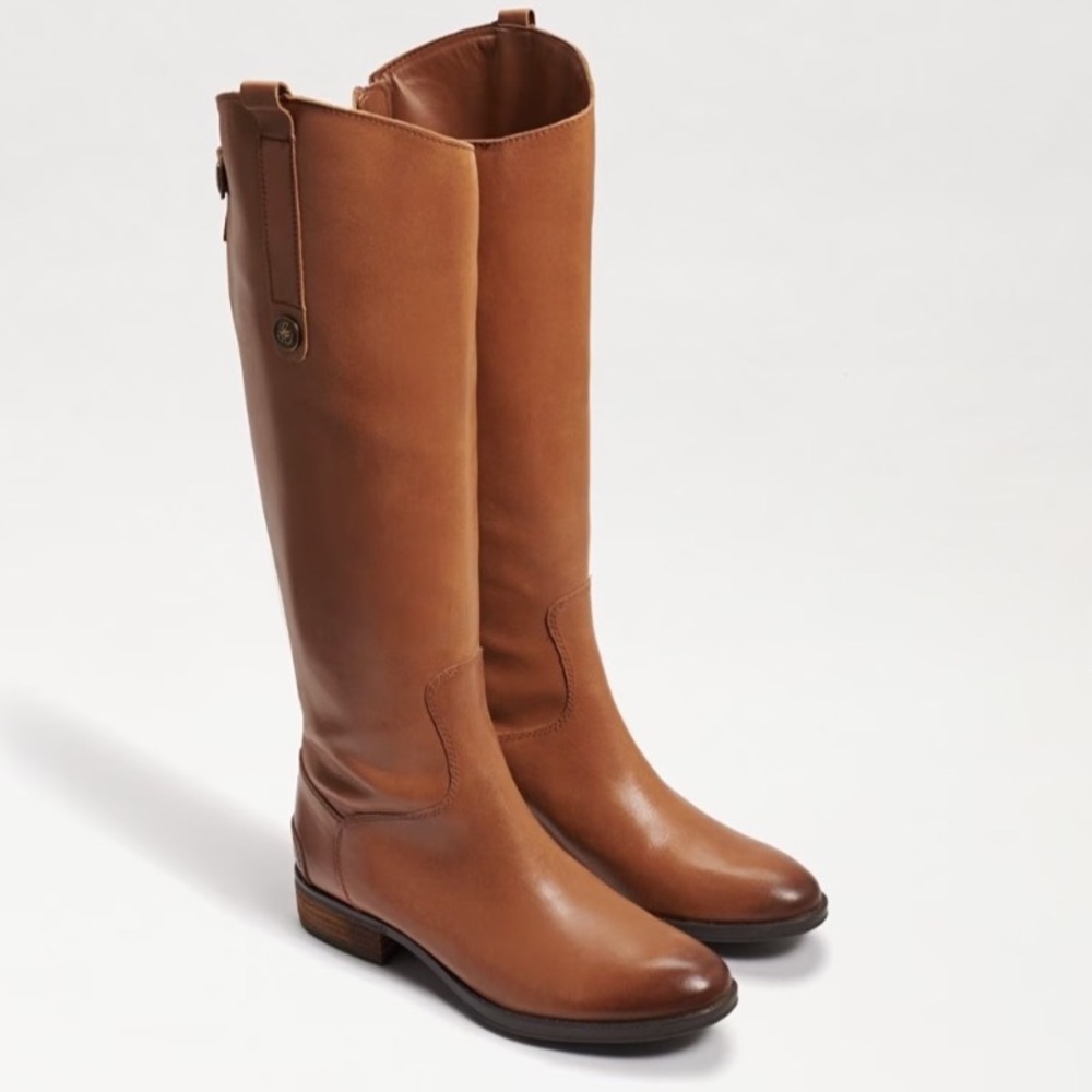 Sam Edelman Women's Penny Classic Equestrian Boot Whiskey Leather 8.5